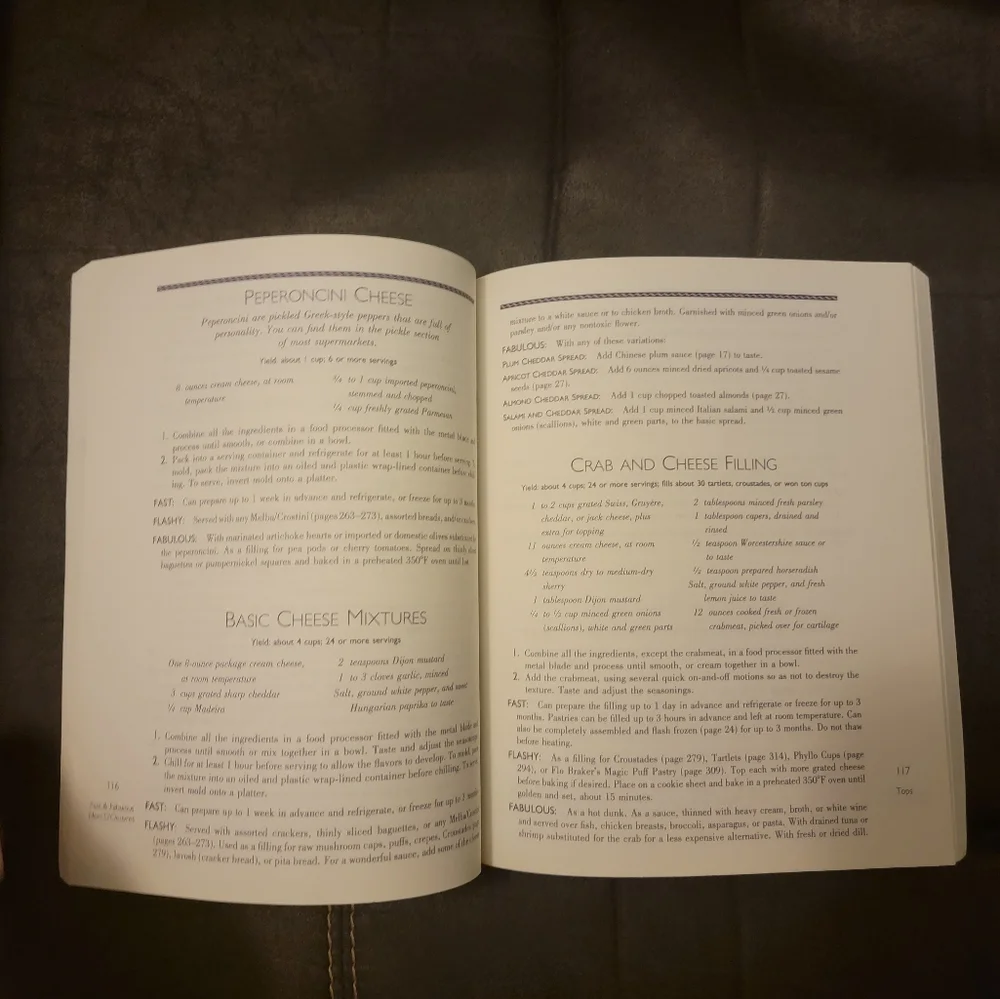 Fat & Fabulous Hors D'Oeuvres by Michele Braden ‎ Paperbook